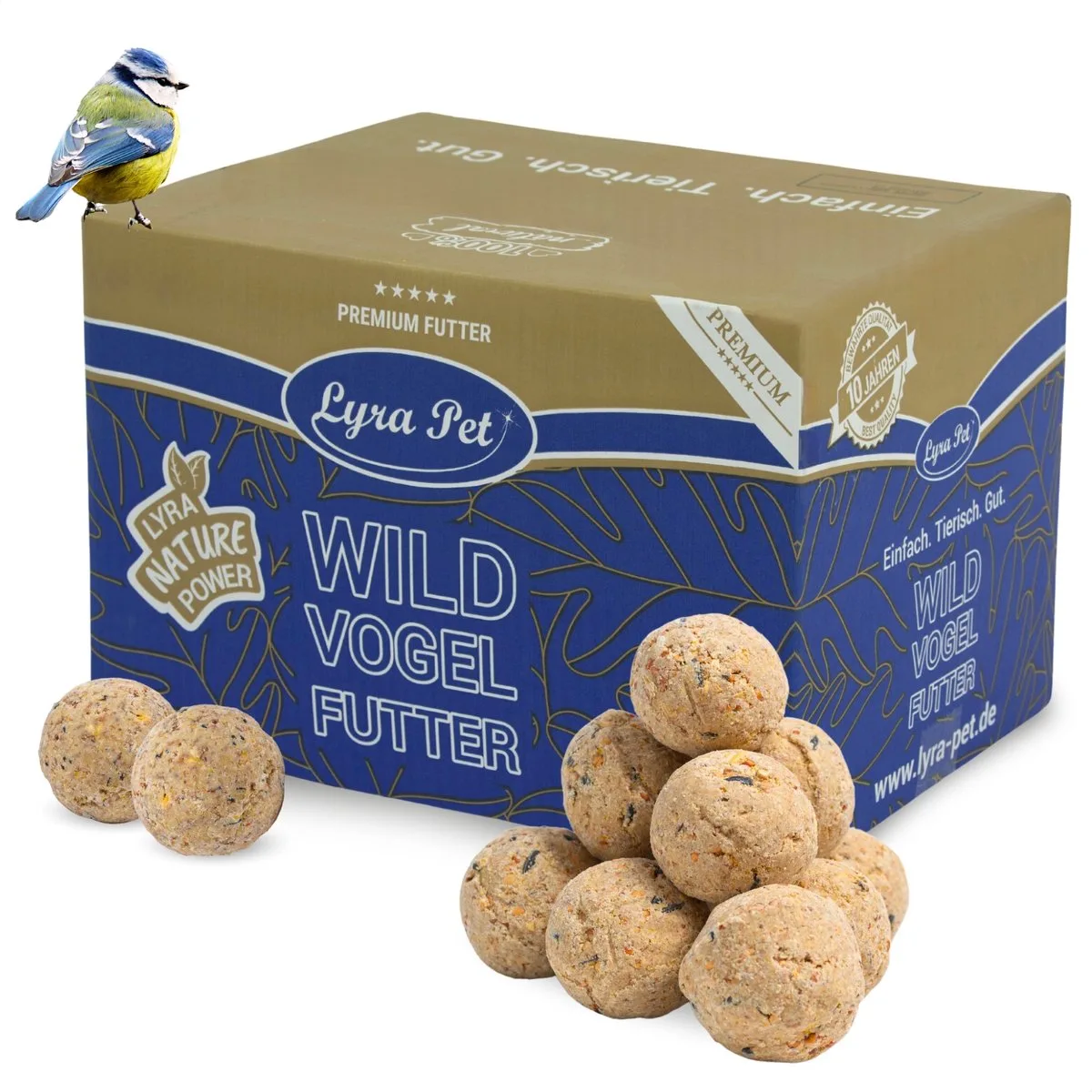 200 Lyra Pet® Basic vetbollen zonder net, 90 g per stuk = 18 kg von Lyra Pet – Produktfoto