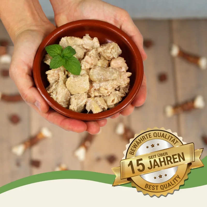 24 x 400 g Lecker.Pet® Balu's 100 % kip en kalkoen natvoer voor katten by Lyra Pet – product photo 3 of 5
