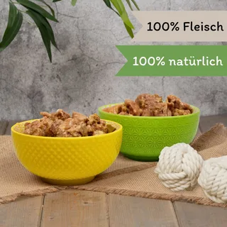 24 x 400 g Lecker.Pet® Gino's 100 % spiervleesblokjes rund & varken nat hondenvoer von Lyra Pet – Produktfoto 4 von 5