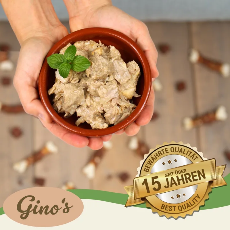 24 x 400 g Lecker.Pet® Gino's, Josie's, Luna's & Paula's 100% vlees & groente hondenvoer natvoer mix - 6 blikken van elke soort by Lyra Pet – product photo 3 of 5