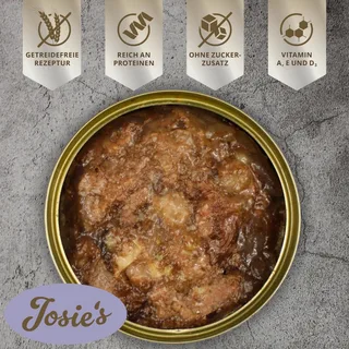24 x 400 g Lecker.Pet® Gino's, Josie's, Luna's & Paula's 100% vlees & groente hondenvoer natvoer mix - 6 blikken van elke soort by Lyra Pet – product photo 5 of 5