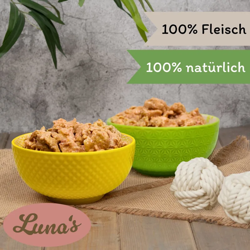 24 x 400 g Lecker.Pet® Gino's, Josie's, Luna's & Paula's 100% vlees & groente hondenvoer natvoer mix - 6 blikken van elke soort by Lyra Pet – product photo 4 of 5