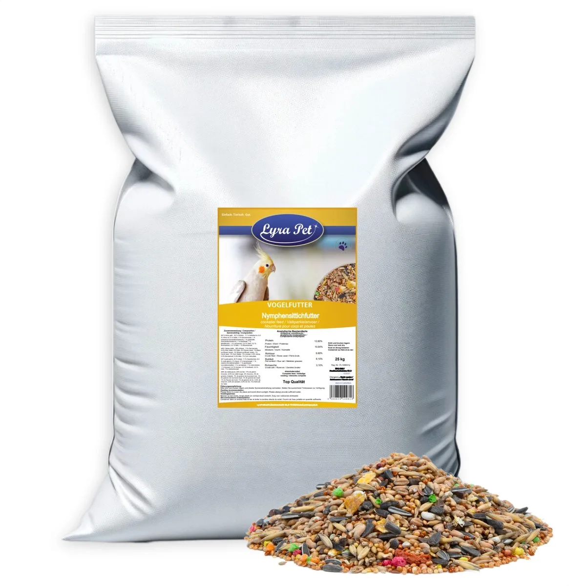 25 kg Lyra Pet® valkparkietenvoer voor grote parkieten de Lyra Pet – photo produit