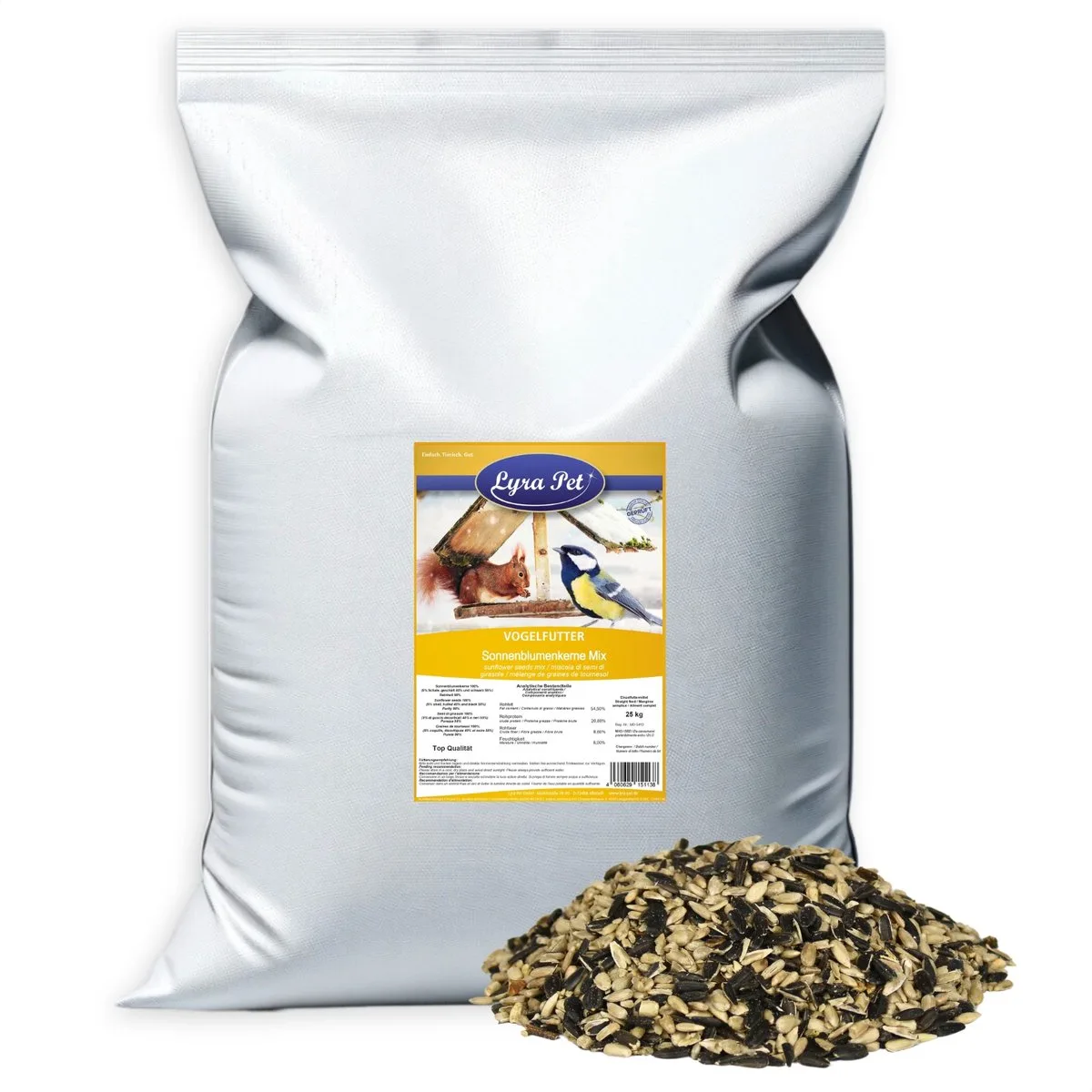 25 kg Lyra Pet® Zonnebloempittenmix van Lyra Pet – productfoto