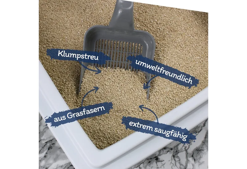 3 x 10 liter Lyra Pet® Lyra Power grasvezel kattenbakvulling klonterend von Lyra Pet – Produktfoto 2 von 5