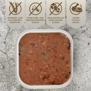 33 x 150 g Lecker.Pet® Gino's Feine Paté Rijk aan Rundvlees Nat hondenvoer Volledig hondenvoer by Lyra Pet – product photo 5 of 5