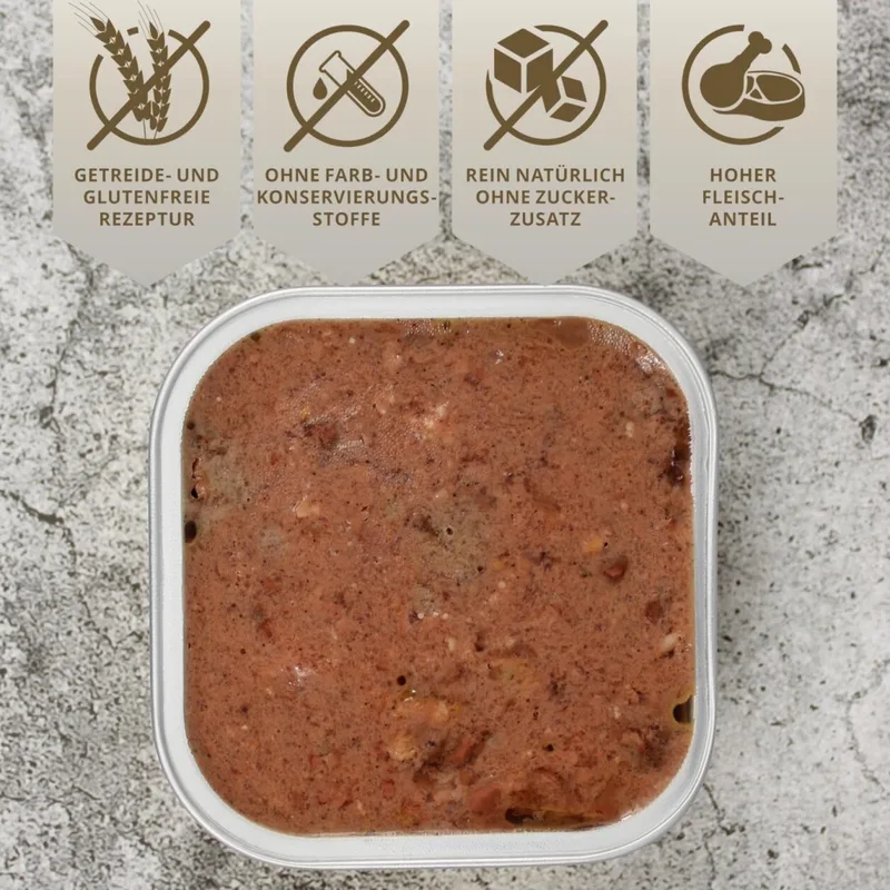 33 x 150 g Lecker.Pet® Gino's Feine Paté Rijk aan Rundvlees Nat hondenvoer Volledig hondenvoer by Lyra Pet – product photo 5 of 5