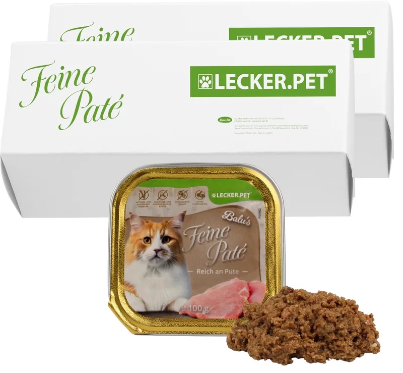 34 x 100 g Lecker.Pet® Balu's Feine Paté Reich an Pute kattenvoer natvoer compleet voer de Lyra Pet – photo produit 1 sur 5