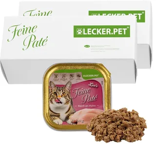 34 x 100 g Lecker.Pet® Leo's Feine Paté Rijk aan kip Nat kattenvoer Complete voeding by Lyra Pet – product photo 1 of 5