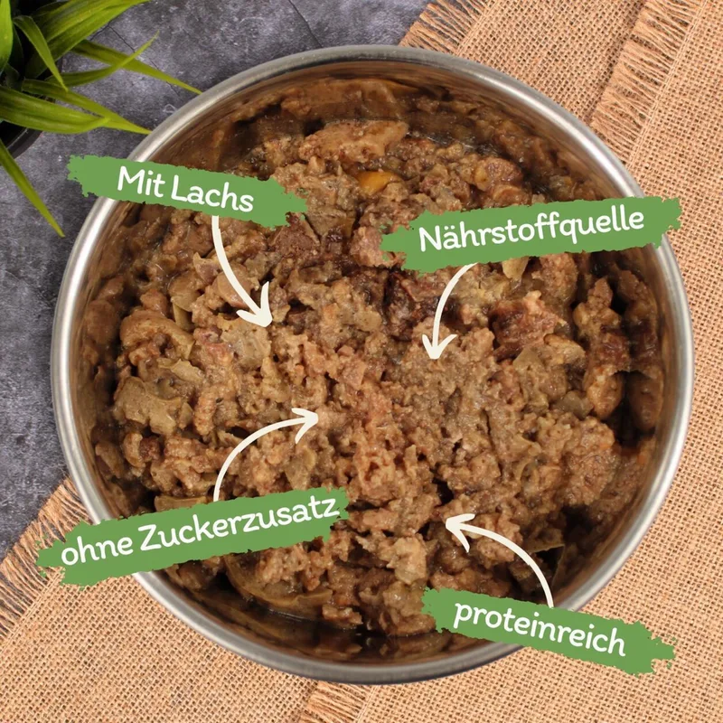 34 x 100 g Lecker.Pet® Mia's Feine Paté Reich an Lachs kattenvoer natvoer volledig voer by Lyra Pet – product photo 2 of 5