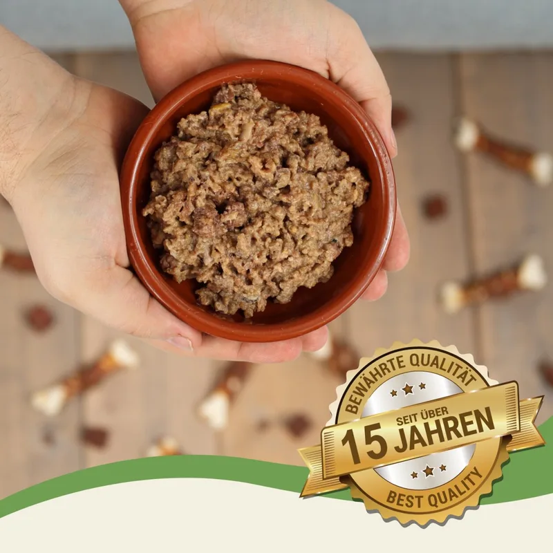 34 x 100 g Lecker.Pet® Mia's Feine Paté Reich an Lachs kattenvoer natvoer volledig voer by Lyra Pet – product photo 3 of 5