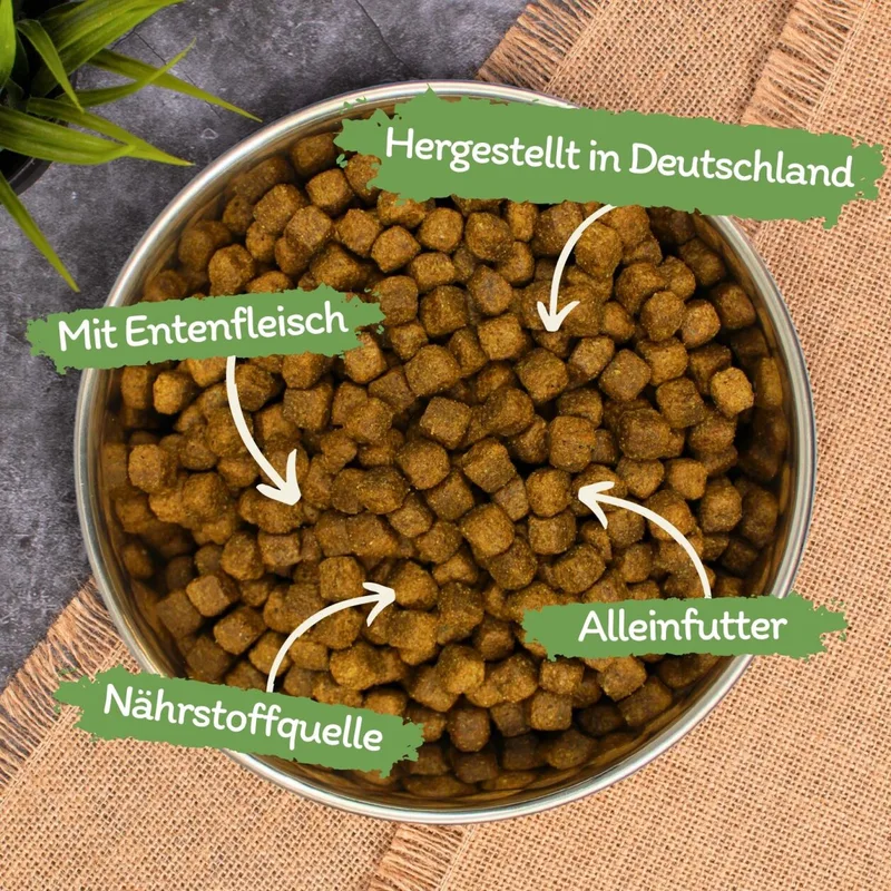 4 kg Lecker.Pet® Paula's Adult Sensitive Eend & Aardappel droog hondenvoer compleet voer houdbaar tot 4/2026 de Lyra Pet – photo produit 2 sur 5