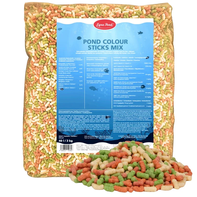 40 liter (3 kg) Lyra Pond® Pond Colour Sticks Koi Mix visvoer vijvervoer by Lyra Pet – product photo 1 of 5