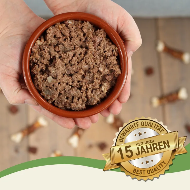44 x 150 g Lecker.Pet® Gino's Feine Paté Rijk aan Rundvlees Nat hondenvoer Volledig hondenvoer de Lyra Pet – photo produit 3 sur 5