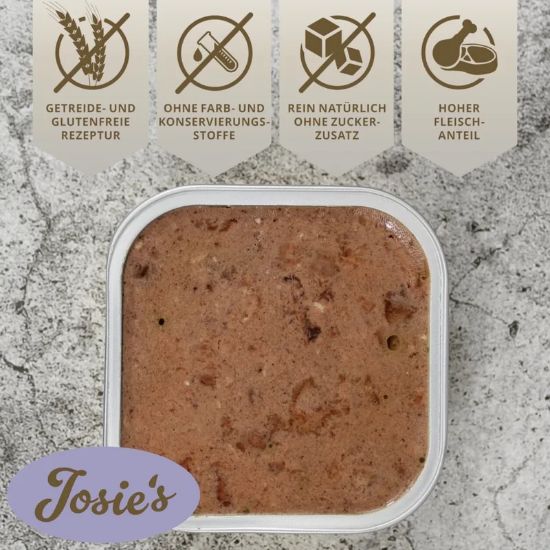 44 x 150 g Lecker.Pet® Gino's, Josie's, Luna's & Paula's Feine Paté hondenvoer natvoer mix compleet voer - 11 bakjes per soort de Lyra Pet – photo produit 5 sur 5