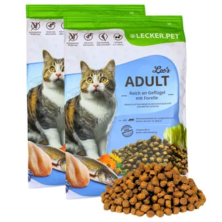 5 kg Lecker.Pet® Leo's Adult Gevogelte & Forel droog kattenvoer compleet voer by Lyra Pet – product photo 1 of 5