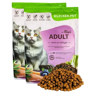 5 kg Lecker.Pet® Mia's Adult hartig gevogelte droog kattenvoer compleet voer fra Lyra Pet – produktbillede 1 af 5