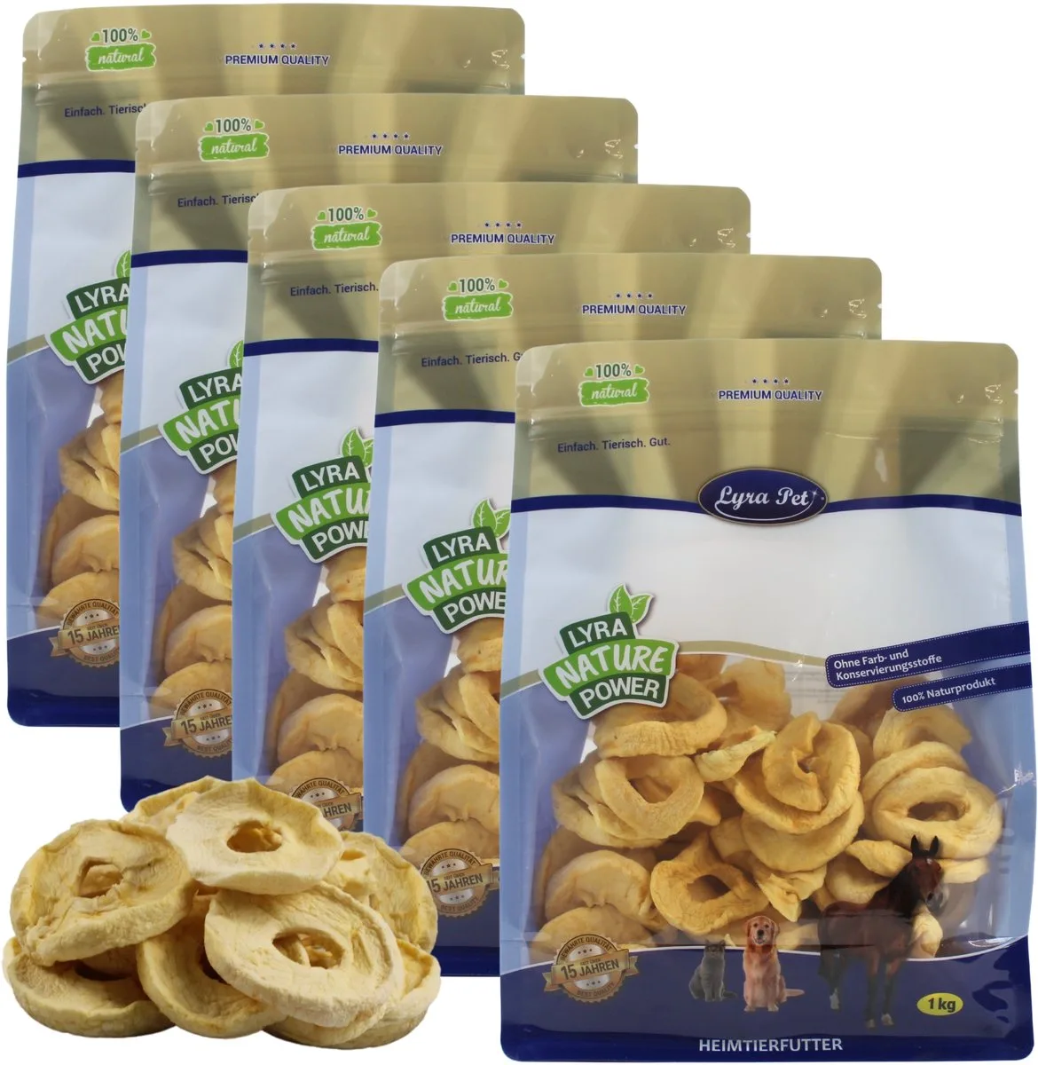 Äpfel getrocknet 5 kg von Lyra Pet – Produktfoto