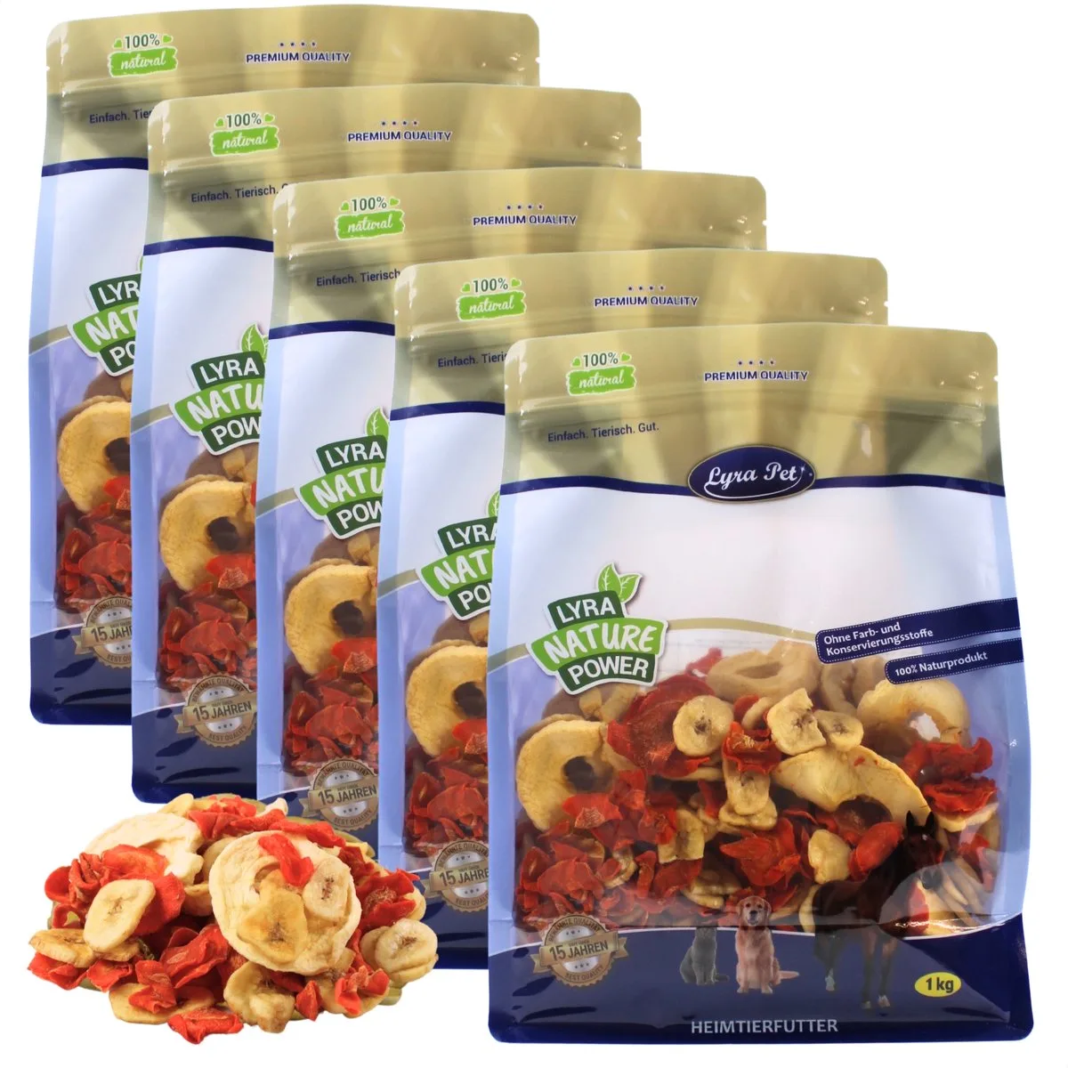 Obst-Gemüse-Mix getrocknet 5 kg von Lyra Pet – Produktfoto