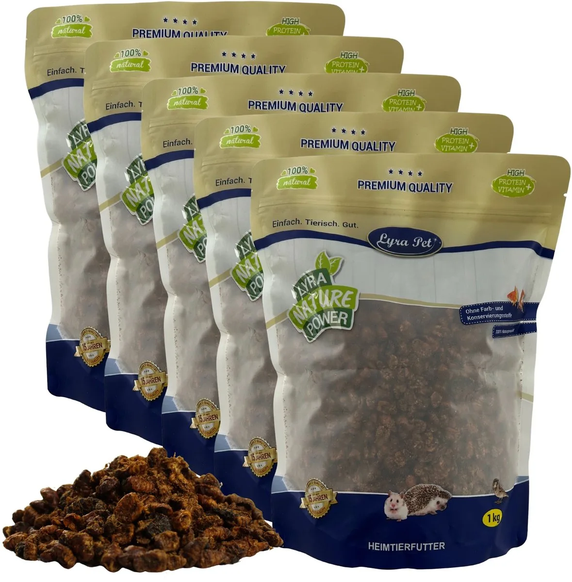 Seidenraupen getrocknet 5 kg von Lyra Pet – Produktfoto
