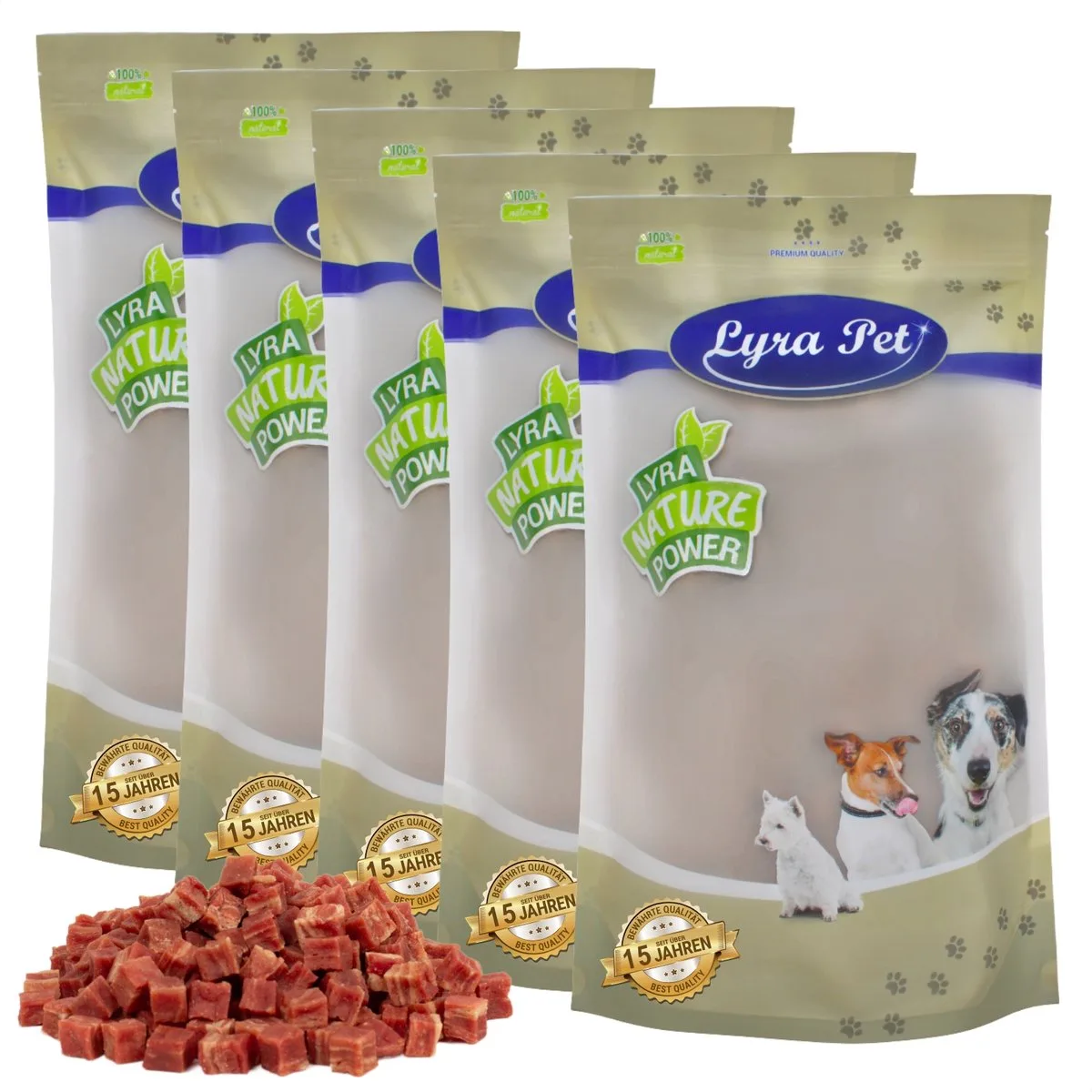 5 kg Lyra Pet® in blokjes gesneden eendenvlees met vis van Lyra Pet – productfoto