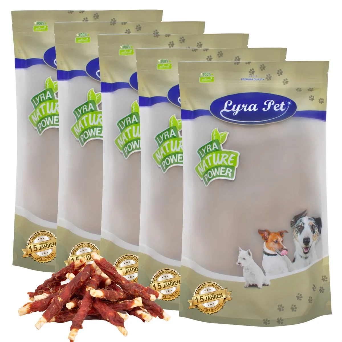 5 kg Lyra Pet® kauwrollen met eendenborstreepjes van Lyra Pet – productfoto
