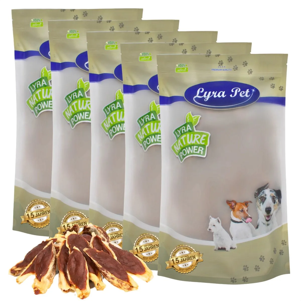 Kaninchenohren gefüllt mit Ente von Lyra Pet – Produktfoto