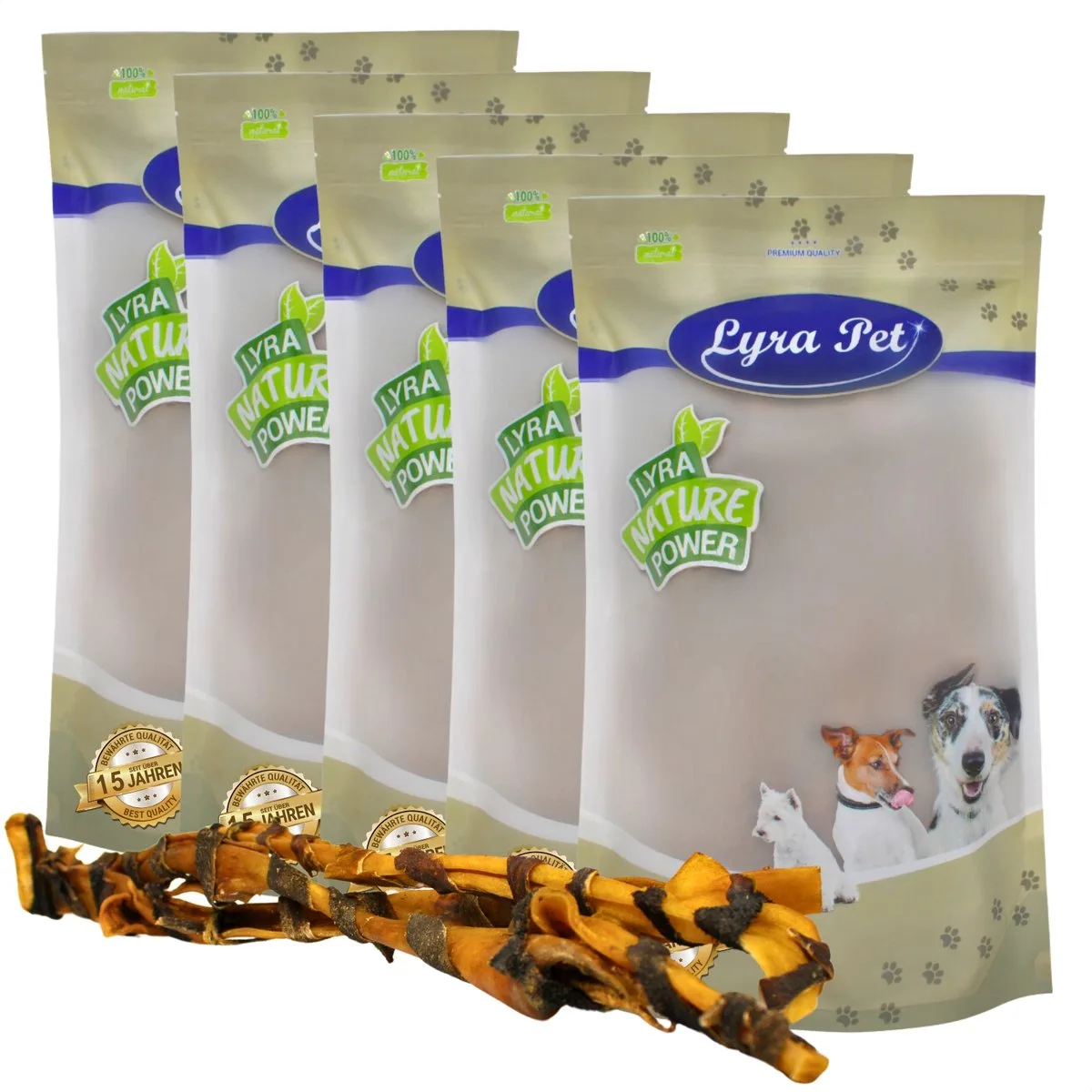 5 stuks Lyra Pet® XXL runderkophuidstaaf met pens, ca. 70 cm van Lyra Pet – productfoto