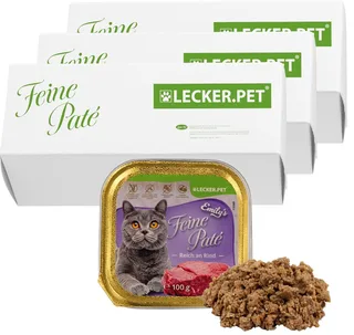 51 x 100 g Lecker.Pet® Emily's Feine Paté Rijk aan Rund Nat Kattenvoer Complete voeding by Lyra Pet – product photo 1 of 5