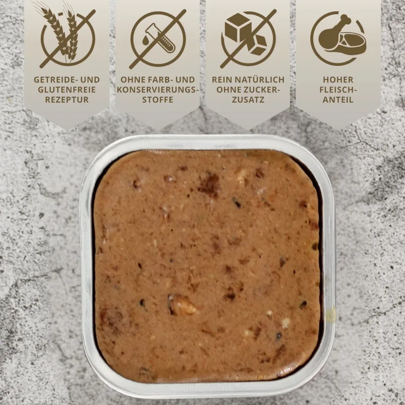 51 x 100 g Lecker.Pet® Mia's Feine Paté Rijk aan Zalm Kattenvoer Natvoer Volledige voeding von Lyra Pet – Produktfoto 5 von 5