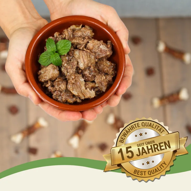 6 x 400 g Lecker.Pet® Josie's 100 % spiervlees rund natvoer voor honden von Lyra Pet – Produktfoto 3 von 5