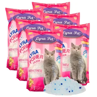 6 x 5 liter Lyra Pet® Lyra Power® Silica kattenbakvulling von Lyra Pet – Produktfoto 1 von 5