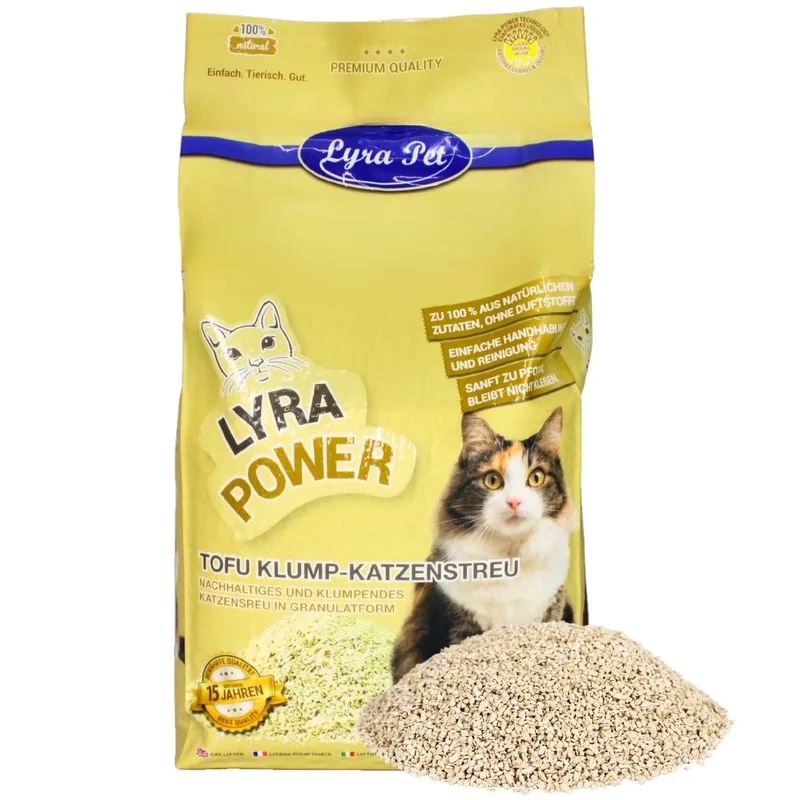 7,5 kg Lyra Pet® Tofu kattenbakvulling klonterend de Lyra Pet – photo produit 1 sur 5