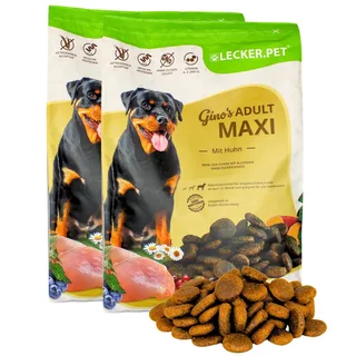 8 kg Lecker.Pet® Gino's Adult Maxi met kip droog hondenvoer volledig voer de Lyra Pet – photo produit 1 sur 5
