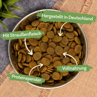 8 kg Lecker.Pet® Luna's Adult Struisvogel met Aardappel & Appel droog hondenvoer compleet voer by Lyra Pet – product photo 2 of 5