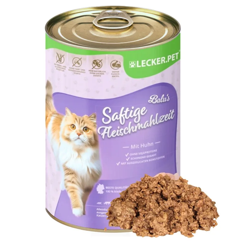 Lecker.Pet Balu's Saftige Fleischmahlzeit mit Huhn Katzenfutter Nassfutter 9,6 kg by Lyra Pet in Regular – product photo