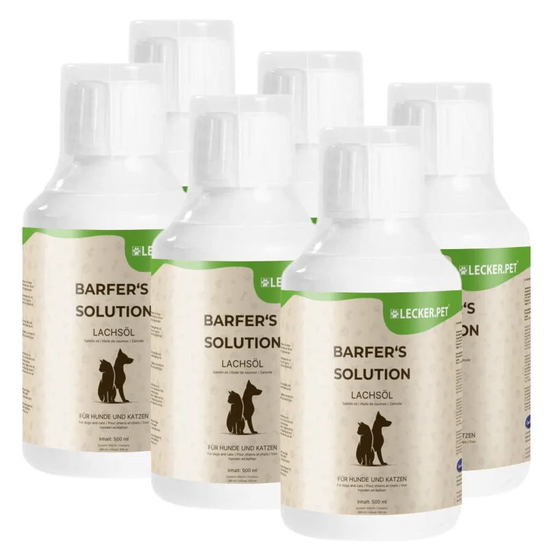 Lecker.Pet Barfer's Solution 100 % Lachsöl für Hunde & Katzen 3 l fra Lyra Pet i Regular – produktbillede