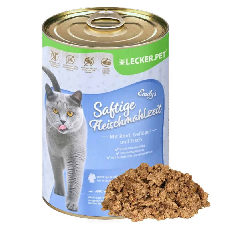 Lecker.Pet Emily's Saftige Fleischmahlzeit mit Rind, Geflügel & Fisch 4,8 kg de Lyra Pet en Regular – photo produit