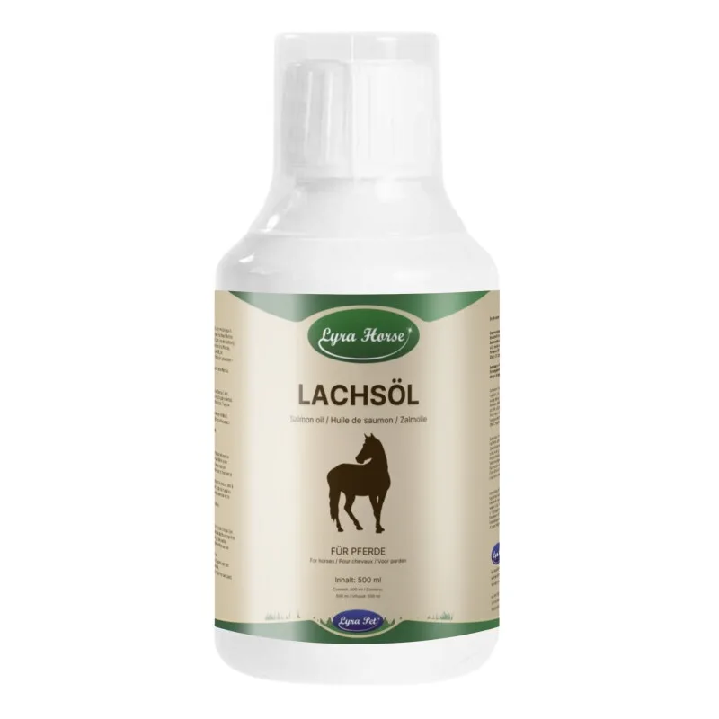 500 ml Lyra Horse® 100 % zalmolie voor paarden van Lyra Pet in Regular – productfoto