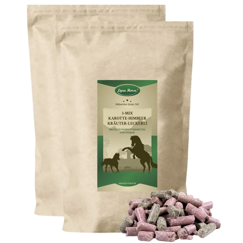 Lyra Horse Karotte-Himbeer-Kräuter Snack 10 kg von Lyra Pet in Regular – Produktfoto