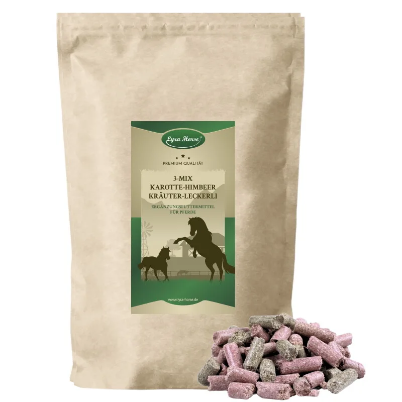 Lyra Horse Karotte-Himbeer-Kräuter Snack 5 kg von Lyra Pet in Regular – Produktfoto