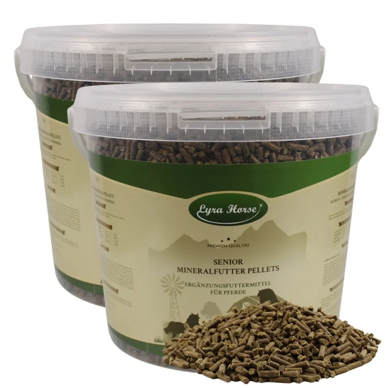 Lyra Horse Senior mineraalvoer in emmer 7,6 kg van Lyra Pet in Regular – productfoto