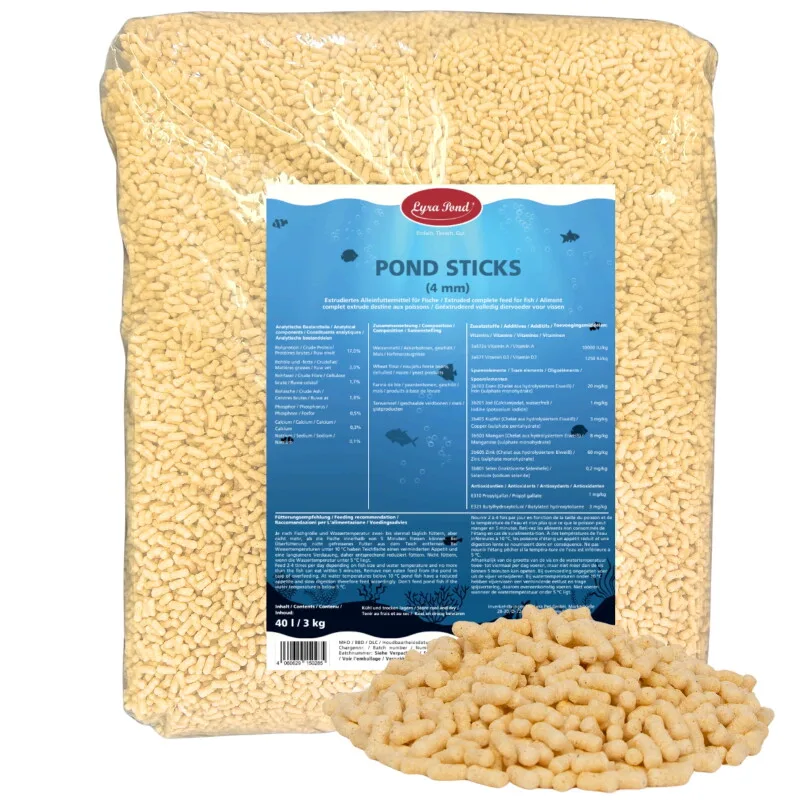 Lyra Pond Sticks Fischfutter Teichfutter 3 kg de Lyra Pet en Regular – photo produit