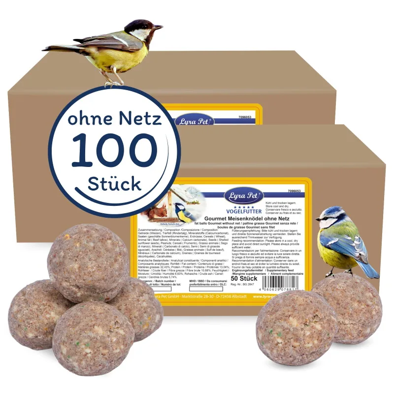 LyraPet Gourmet Meisenknödel schalenfrei 8,5 kg van Lyra Pet in Regular – productfoto