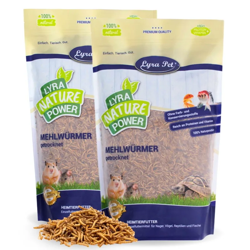 Mehlwürmer getrocknet 2x5 kg från Lyra Pet i Regular – produktbild