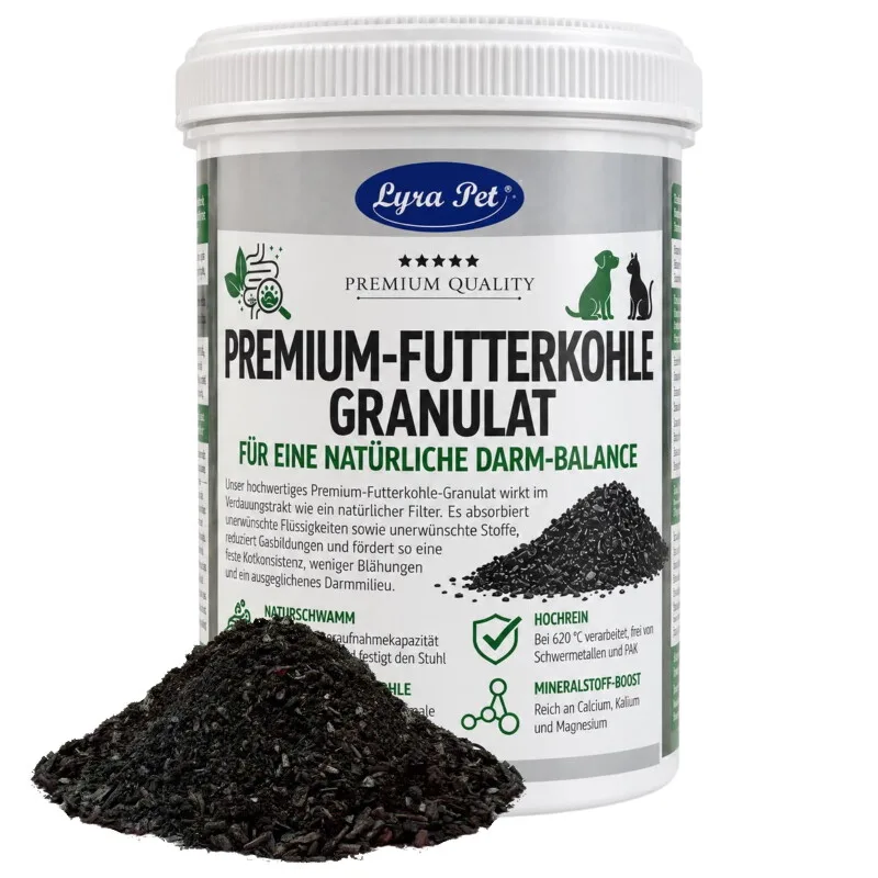 Voederkool granulaat 250 g van Lyra Pet in Regular – productfoto