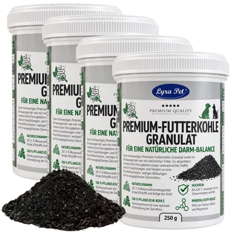 Voerkool granulaat 4x250 g van Lyra Pet in Regular – productfoto
