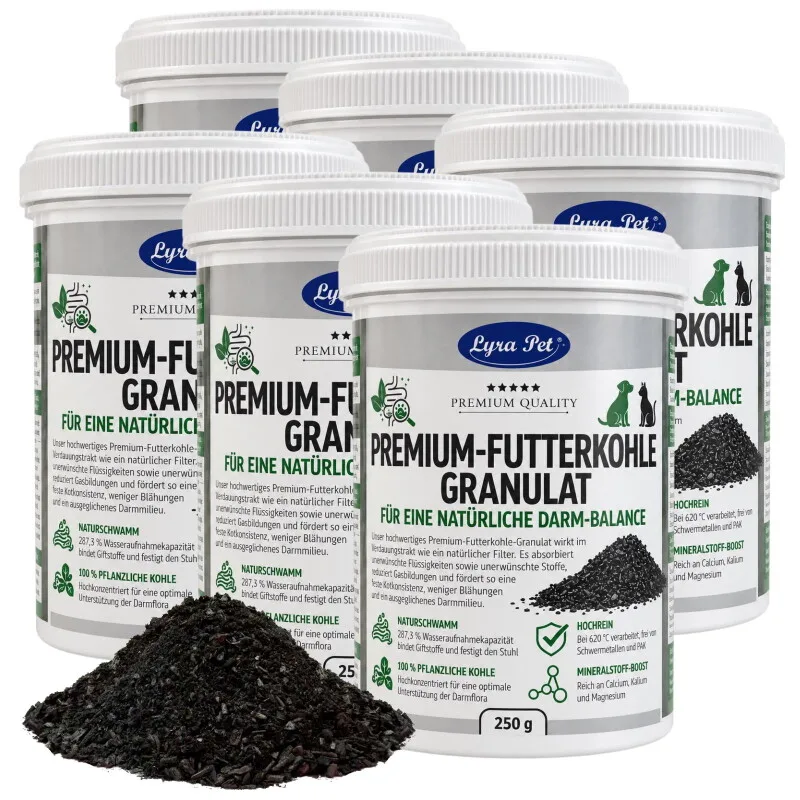 Voederkool granulaat 6x250 g van Lyra Pet in Regular – productfoto