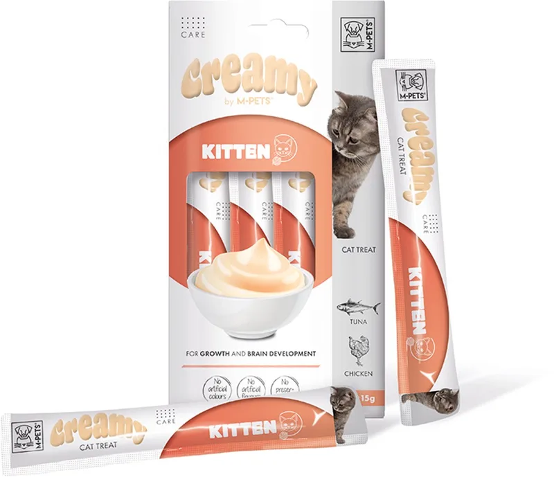Creamy kat functionele snack Kitten - tonijn & kip 60g - per 12 by M-Pets – product photo
