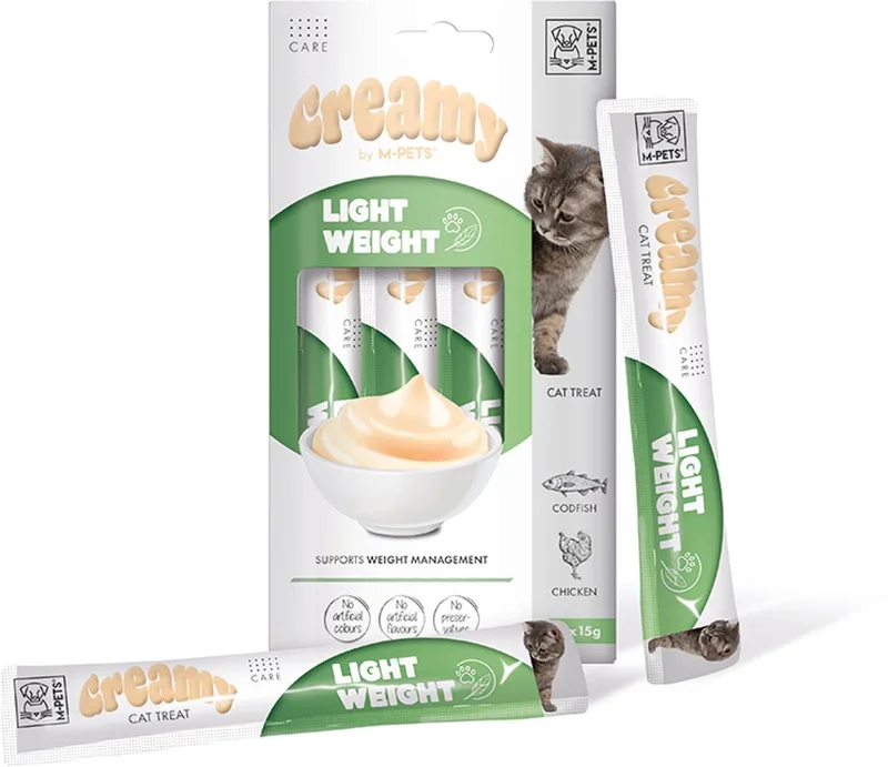 Creamy kat functionele snack laag gewicht - kabeljauw & kip 60g - per 12 by M-Pets – product photo